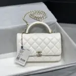Quilted-Lambskin-Wallet-On-Chain-Top-Handle-Bag-Black-AP2844-White-Quilted-Lambskin-Wallet-On-Chain-Top-Handle-Bag-Black-AP2844-White-1.webp