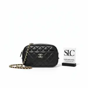 Quilted Leather Crossbody Camera Shoulder Bag A1003