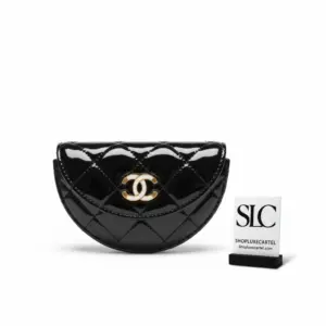 Quilted Leather Flap Coin Purse with Chain Wristlet AP1346