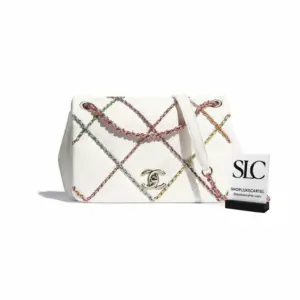 Quilted Leather Flap Shoulder Bag with Entwined Chain AS2383