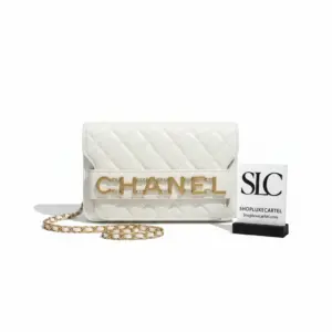 Quilted Leather Front Logo Flap Crossbody Shoulder Bag 88826