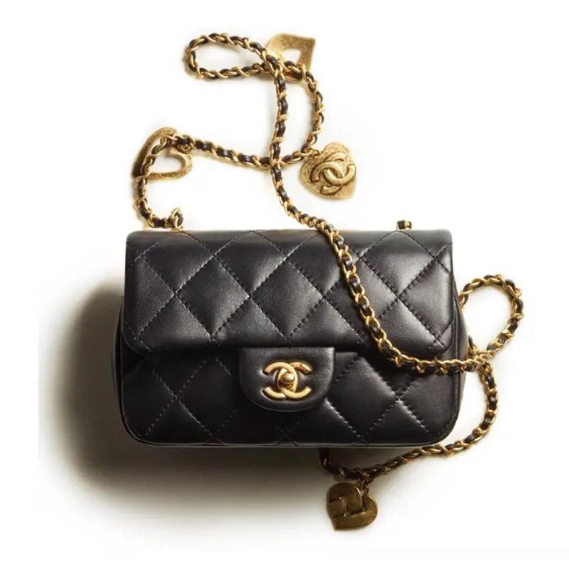 Quilted-Leather-Mini-Flap-Bag-with-Heart-Chain-AS3457-Black-Quilted-Leather-Mini-Flap-Bag-with-Heart-Chain-AS3457-Black-1.webp