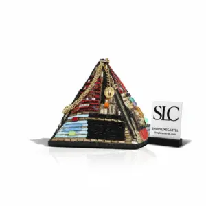 Quilted Leather Pyramid Flap Top Handle Shoulder Bag AS0688