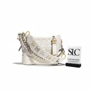 Quilted Leather Small Hobo Shoulder Bag with Chain AS0865