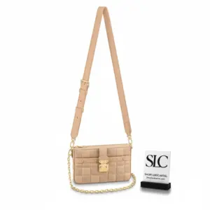 Quilted Leather Troca Shoulder Clutch Bag M59046 M59048 M59049