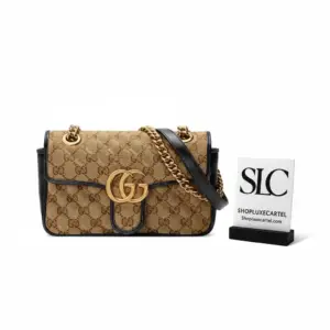 Quilted Matelassé Marmont Mini Flap Crossbody Bag 446744