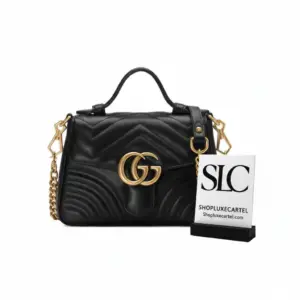 Quilted Matelassé Marmont Mini Top Handle Crossbody Bag 547260