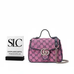 Quilted Matelassé Multicolor Mini Top Handle Shoulder Bag 583571
