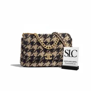 Quilted Maxi Flap Shoulder Bag with Two-Tone Chain AS1162