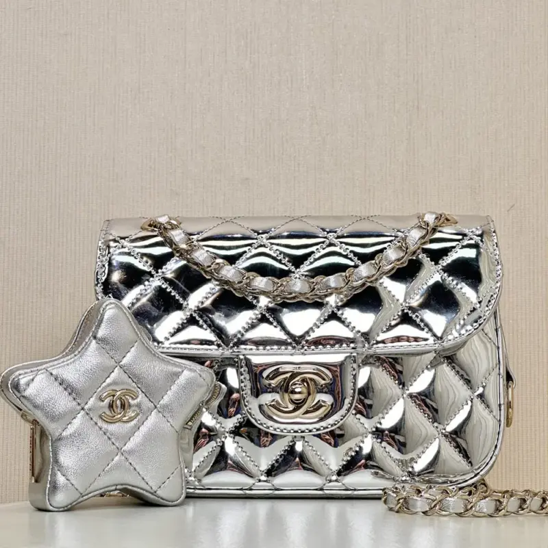 Quilted-Mini-Flap-Bag-with-Star-Coin-Purse-AS4646-Silver-Quilted-Mini-Flap-Bag-with-Star-Coin-Purse-AS4646-Silver-1.webp