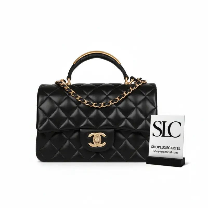 Quilted-Mini-Flap-Shoulder-Bag-With-Gold-Top-Handle-AS2431-1.webp