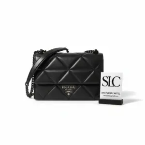 Quilted Nappa Leather-Effect Chain Strap Shoulder Bag 1BD262