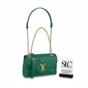 Quilted New Wave Shoulder Chain Bag Emerald Green M58664