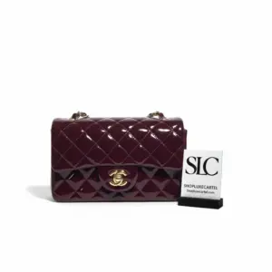 Quilted Patent Leather Classic Flap Shoulder Bag 20cm 1116