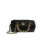 Quilted-Shiny-Lambskin-Small-Top-Handle-Bowling-Bag-AS1899-Black-Quilted-Shiny-Lambskin-Small-Top-Handle-Bowling-Bag-AS1899-Black-1.webp