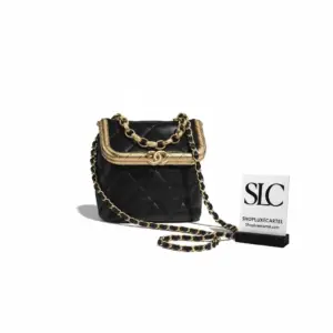 Quilted Small Lambskin Kiss-Lock Top Handle Bag AS1885