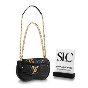 Quilted Wave Leather Chain Shoulder Bag PM M51683