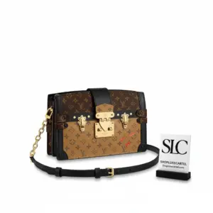 Reverse Monogram Petite Trunk Style Crossbody Clutch Bag M43596