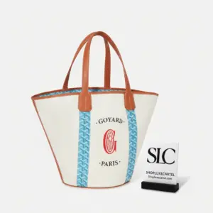 Reversible Chevron Print Large Beach Tote Bag in Light Blue