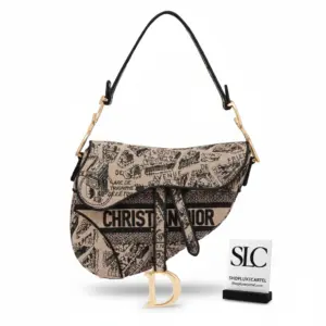 Saddle Shoulder Bag with Plan de Paris Embroidery M0446