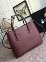 Saffiano-Leather-Two-Tone-Double-Tote-Bag-Burgundy-Grey-1BG775-3.webp
