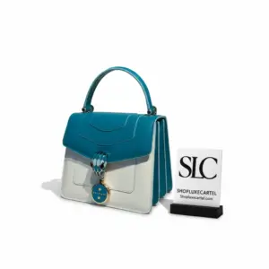 Serpenti Forever Crossbody Top Handle Bag White Green 284537