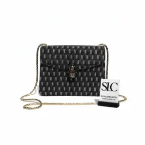Serpentine Clasp Crossbody Bag in Crystal Galuchat Skin 287013