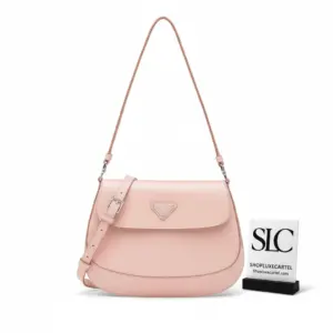 Sleek Cleo Brushed Leather Flap Top Shoulder Bag 1BD311