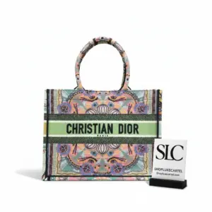 Small Book Tote Bag with Multicolor Lights Embroidery M1296