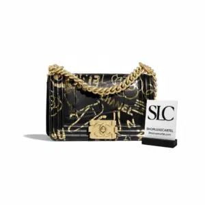 Small Boy Quilted Chain Flap Shoulder Bag Gold A67085