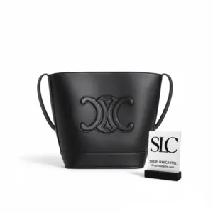 Small Bucket Bag with Triomphe Logo in Smooth Calfskin 113783