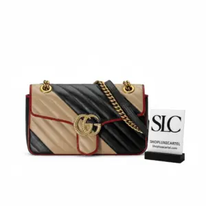 Small Matelassé Chevron Quilted Shoulder Flap Bag 443497