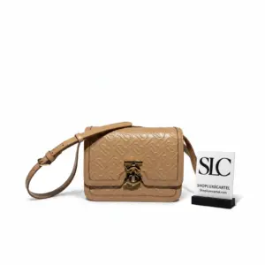 Small Monogram Print Leather Flap Shoulder Bag 80140861