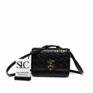 Small Monogram Print Leather Flap Shoulder Bag 80140871
