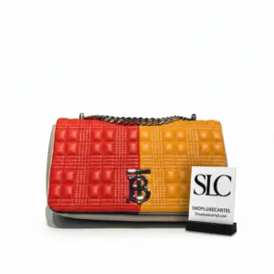 Small Quilted Colour Block Lambskin Shoulder Bag 80211551