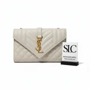 Small Quilted Grain Leather Envelope Crossbody Bag 526286