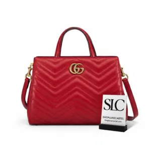 Small Quilted Matelasse Leather Top Handle Bag 448054