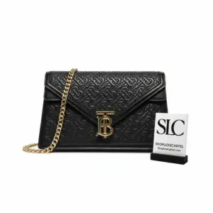 Small Quilted Monogram Envelope Clutch Shoulder Bag 80148361