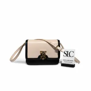 Small Two-tone Leather Top Handle Shoulder Bag 80134541