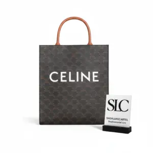Small Vertical Cabas Tote Bag in Monogram Print Canvas 191542