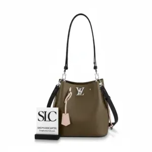 Soft Calfskin Leather Lock Drawstring Bucket Handbag M55439