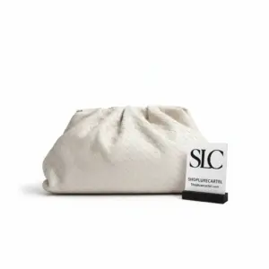 Soft Gathered Woven Leather Dumpling Pouch Clutch Bag 576175