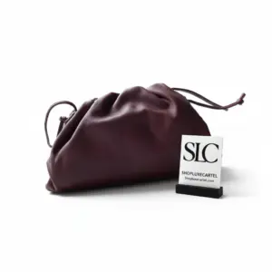 Soft Leather Gathered Pouch 20 Clutch Bag 570927