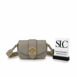 Soft Leather Pont 9 MM Crossbody Shoulder Bag Gris M58967