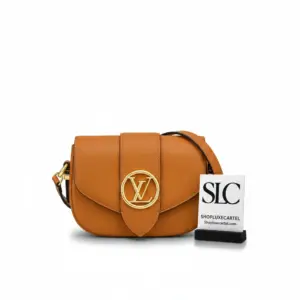 Soft PM Leather Crossbody Shoulder Bag Golden Siena M58729