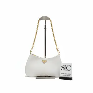 Soft Padded Nappa Leather Hobo Bag with Chain 1BC148