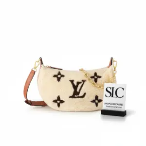 Soft Shearling Half-Moon Shoulder Bag for Winter M23321