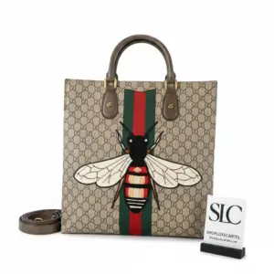 Spacious Canvas Tote with Embroidered Bee Detail 437549