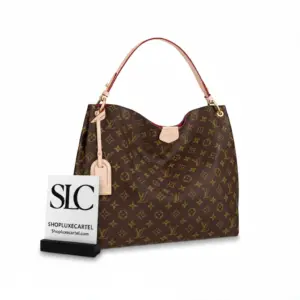 Spacious Monogram Canvas Hobo Style Shoulder Bag M43703