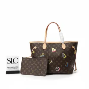 Spacious Monogram Canvas Tote Shoulder Bag MM M44364